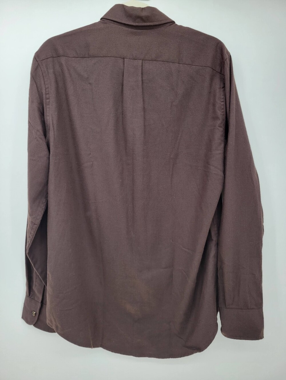 J Crew Cotton-cashmere blend shirt CC100 Size S Chocolate Brown NEW - Picture 5 of 7